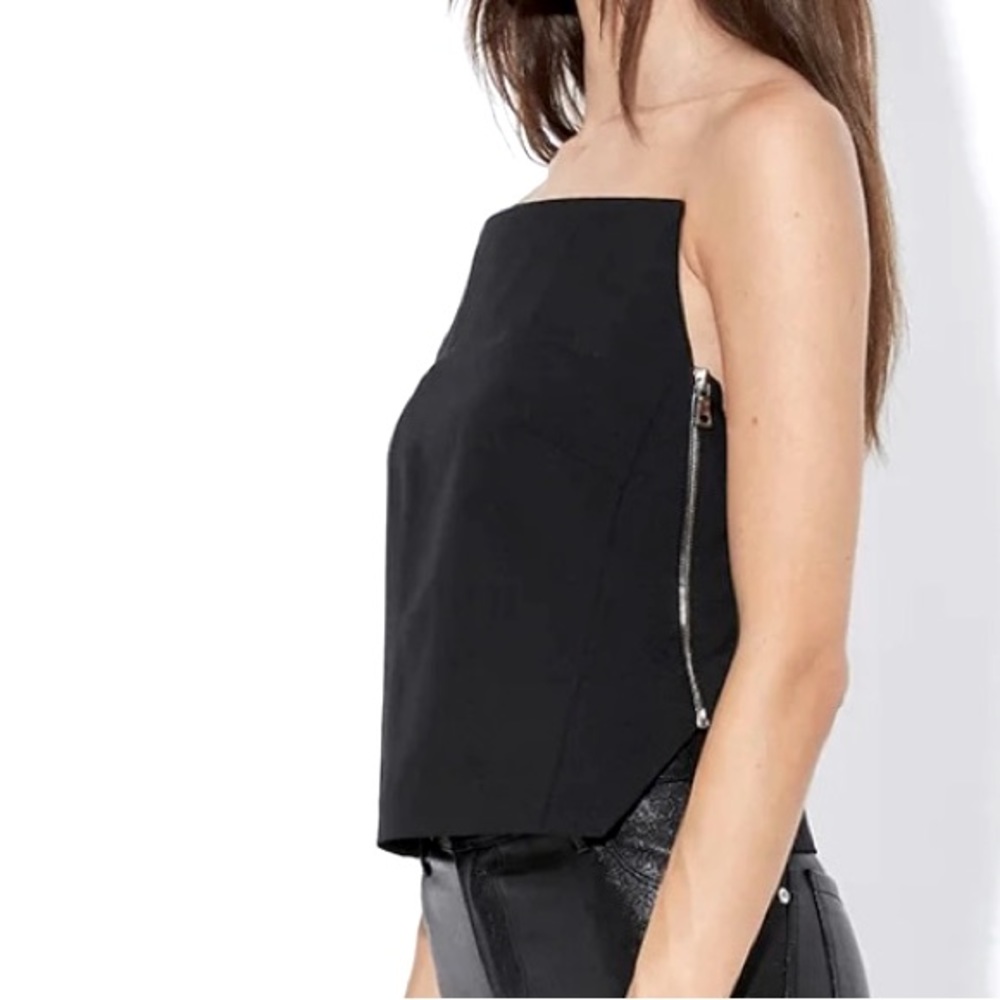 Black R+A wool bustier